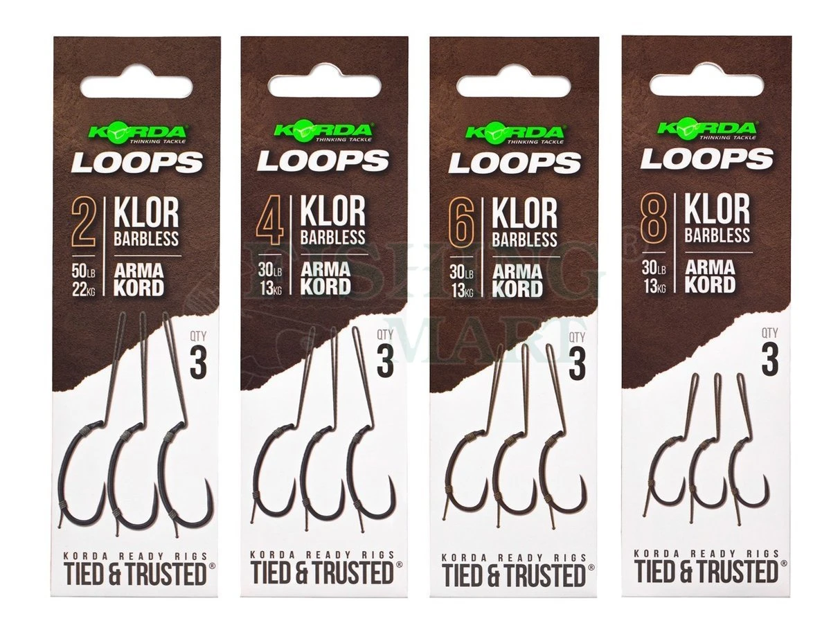 KORDA Haczyki Loop Rigs Klor Bezzadziorowe 4 KORDA Haczyki Loop Rigs Klor Bezzadziorowe - obrazek 2