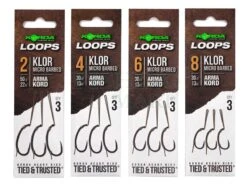KORDA Haczyki Loop Rigs Klor Z Mikro Zadziorem -sklep Daiwa haczyki loop rigs klor micro barbed ne