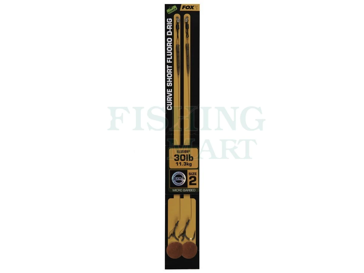 Fox Przypony Karpiowe Edges Curve Short Fluoro D-Rigs 3 Fox Przypony Karpiowe Edges Curve Short Fluoro D-Rigs